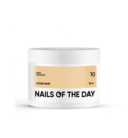 Nailsoftheday Cover base NEW Formula 10 — peach camouflage base coat for nails, 30 ml