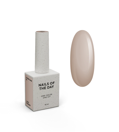 NAILSOFTHEDAY Cover Base 43 Light Pigment – base bege semitransparente com leve pigmentação para unhas, 10 ml