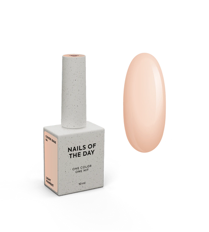 NAILSOFTHEDAY Cover Base 44 Light Pigment – base para uñas color melocotón semitransparente con pigmentación ligera, 10 ml