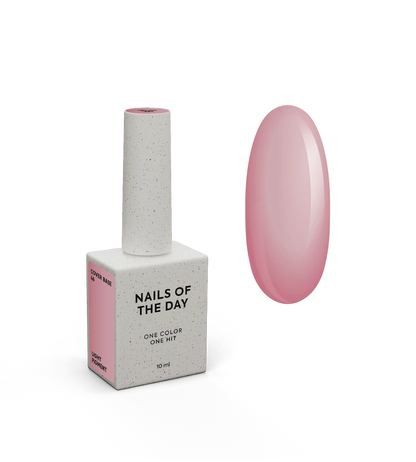 NAILSOFTHEDAY Cover Base 46 Light Pigment – base rosa cipria semitrasparente con pigmentazione leggera per unghie, 10 ml