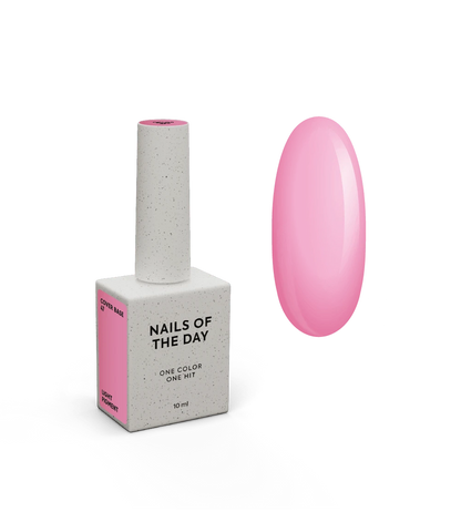 NAILSOFTHEDAY Cover Base 47 Light Pigment – leicht pigmentierte, halbtransparente Basis in kräftigem Rosaton für Nägel, 10 ml