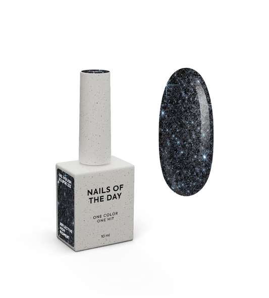 NAILSOFTHEDAY Gel Polish Eclipse — esmalte semipermanente negro-azul reflectante, 10 ml