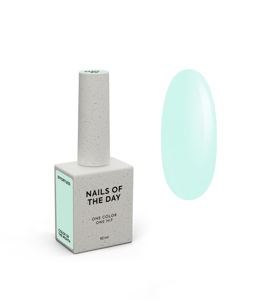 NAILSOFTHEDAY Farbe des Monats Mai 2025 – Effortless, Ein gebleichter, kühler Minzton mit Deckkraft in nur einer Schicht, 10 ml