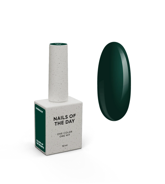 NAILSOFTHEDAY Farbe des Monats September 2025 Everroot -
Ein sattes, tiefes Grün mit voller Deckkraft in einer Schicht, 10 ml.