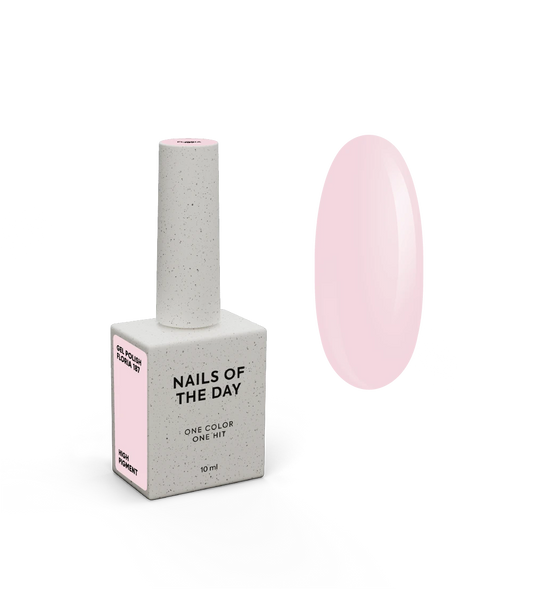 NAILSOFTHEDAY Gel Polish Floria — esmalte gel rosa pastel com cobertura total em uma única camada, 10 ml.