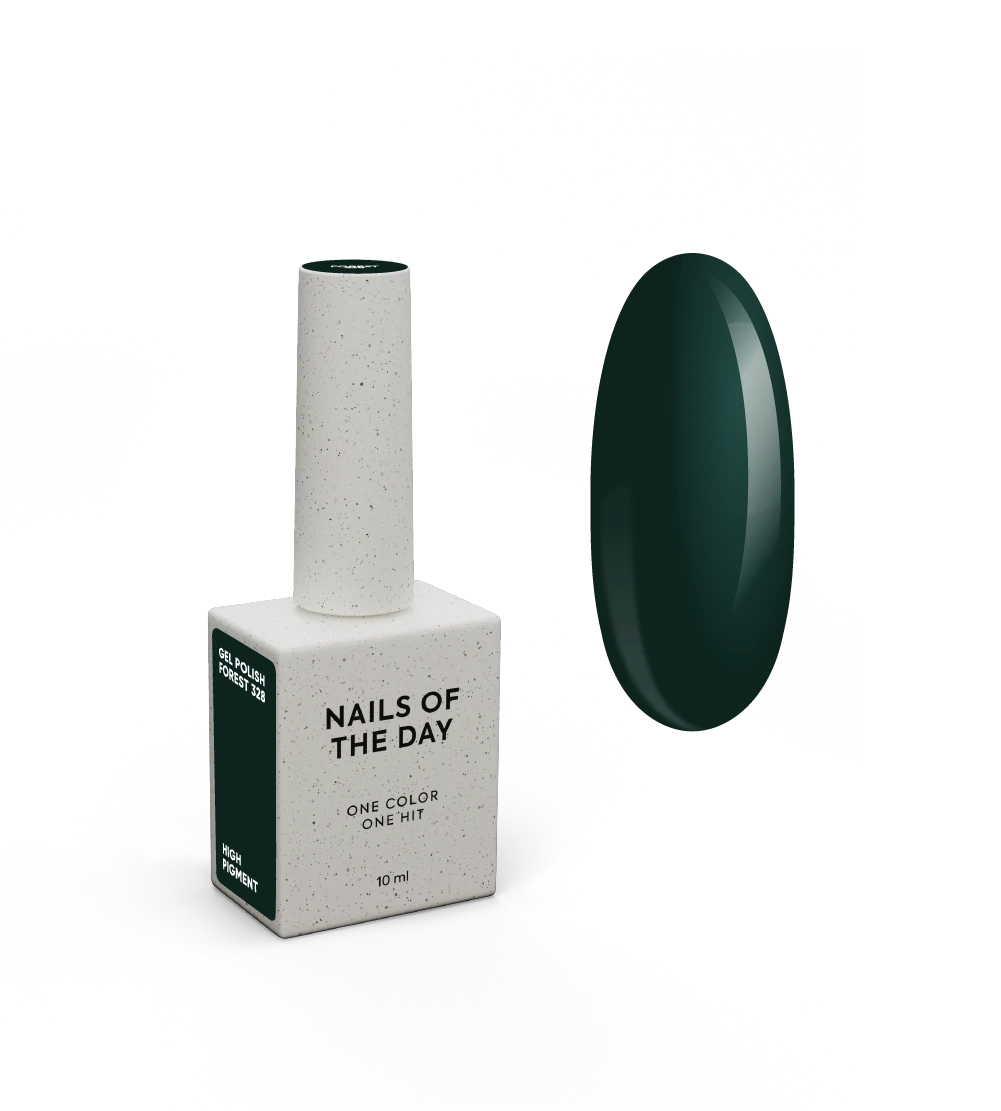 NAILSOFTHEDAY Gel Polish Forest — dark green gel polish, one-coat coverage, 10 ml