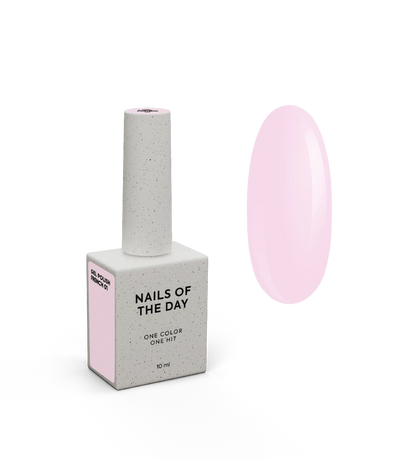 NAILSOFTHEDAY Gel Polish French 01 — esmalte semipermanente rosa nude con nivel reducido de pigmentación, 10 ml