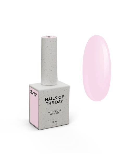 NAILSOFTHEDAY Gel Polish French 01 — esmalte semipermanente rosa nude con nivel reducido de pigmentación, 10 ml