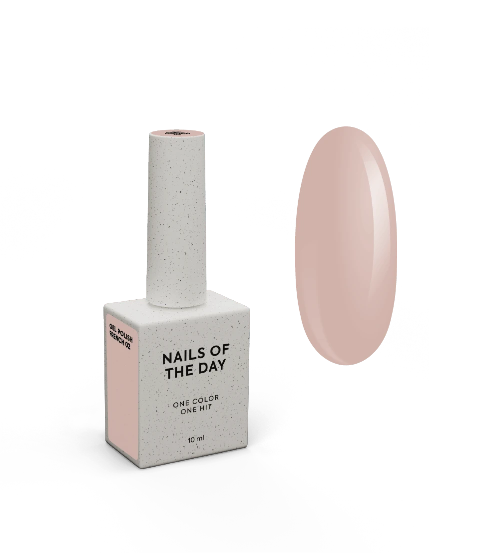 NAILSOFTHEDAY Gel Polish French 02 — esmalte semipermanente beige nude con nivel reducido de pigmentación, 10 ml