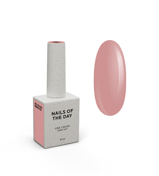 NAILSOFTHEDAY Gel Polish French 03 — esmalte semipermanente nude con nivel reducido de pigmentación, 10 ml