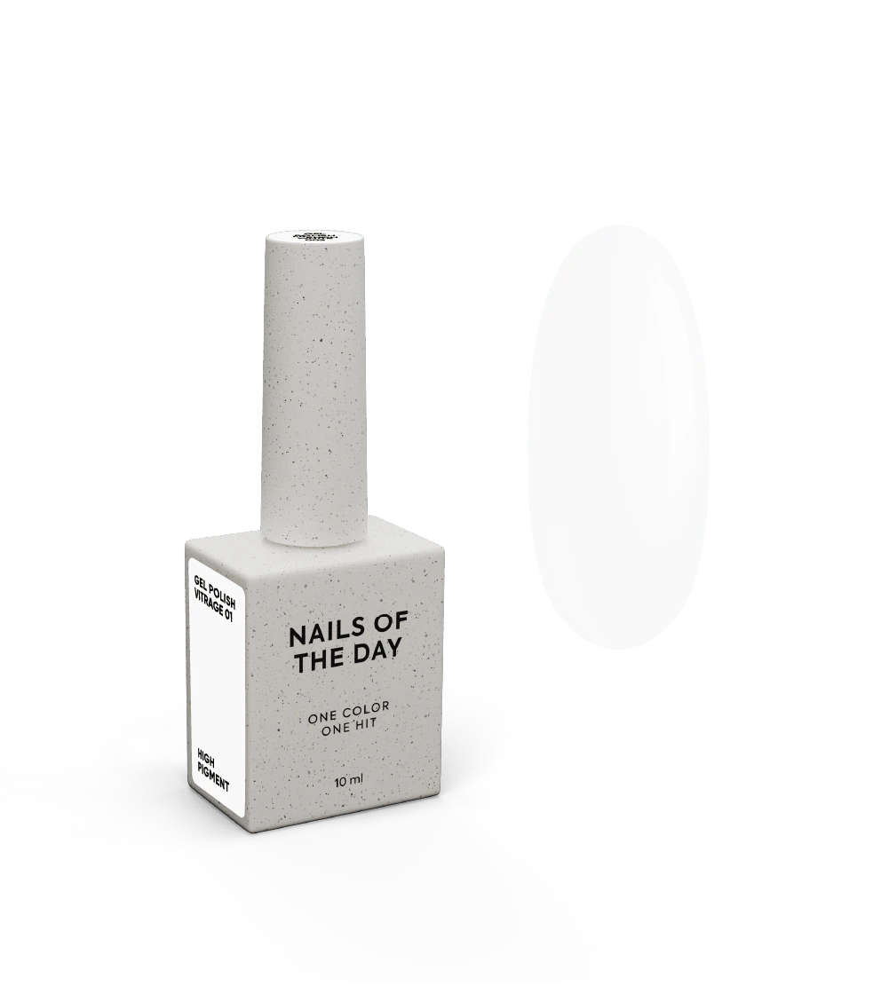 NAILSOFTHEDAY Gel Polish French White 002 — esmalte semipermanente ultrablanco frío con cobertura en una capa, 10 ml