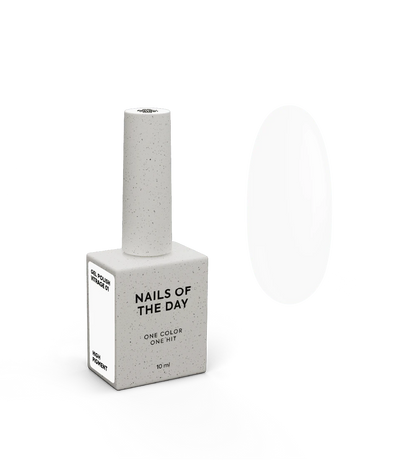 NAILSOFTHEDAY Gel Polish French White 002 — esmalte semipermanente ultrablanco frío con cobertura en una capa, 10 ml