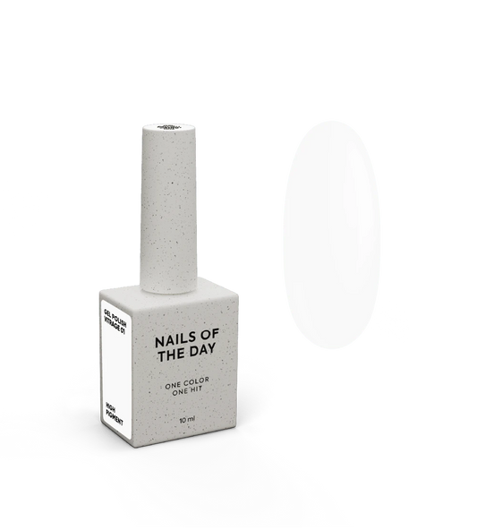NAILSOFTHEDAY Gel Polish French White 002 — esmalte semipermanente ultrablanco frío con cobertura en una capa, 10 ml
