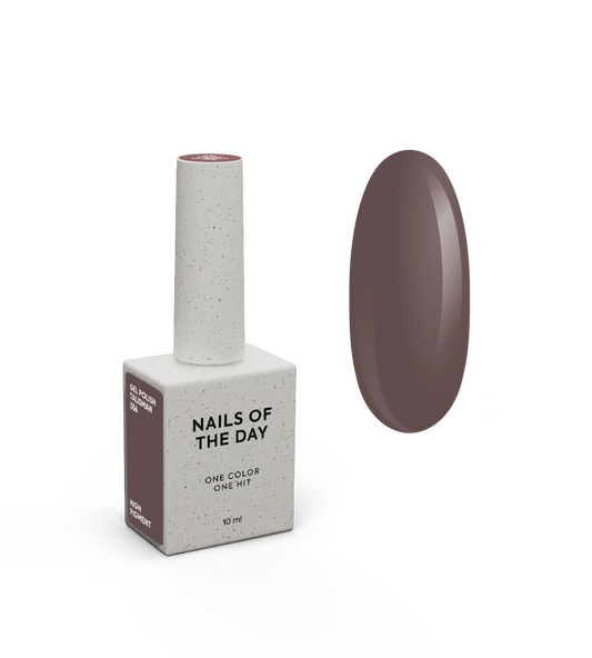 NAILSOFTHEDAY Gel Polish Talisman 056 — pudriges Braun, deckend in einer Schicht, 10 ml
