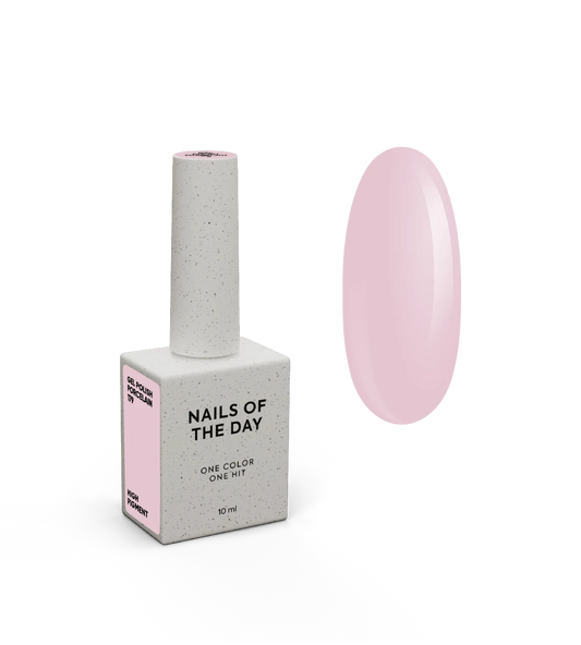 NAILSOFTHEDAY Gel Polish Porcelain 179 — zartes Puderrosa, deckend in einer Schicht, 10 ml