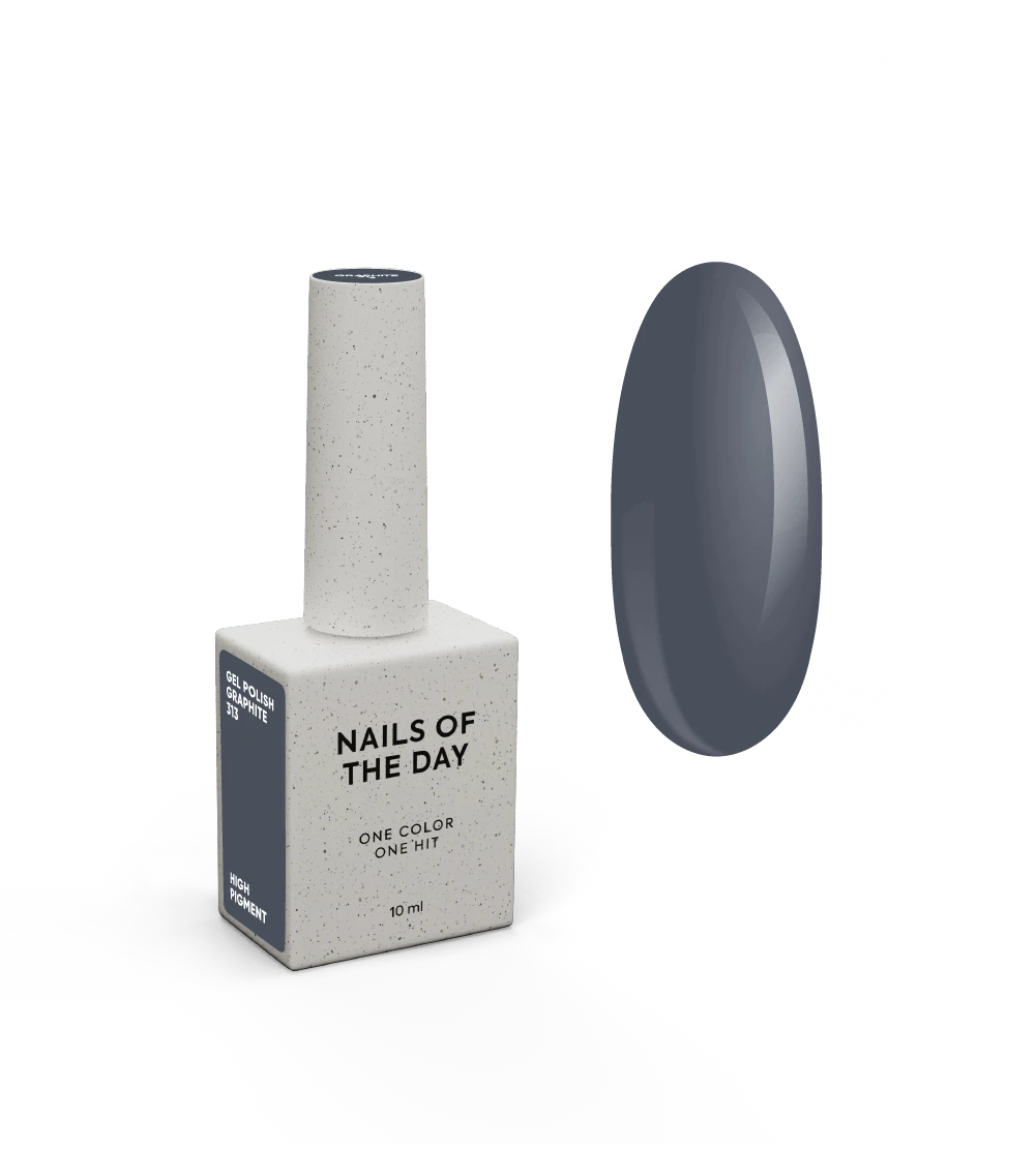 NAILSOFTHEDAY Let's Special Graphite — vernis gel graphite pour ongles couvrant en une seule couche, 10 ml