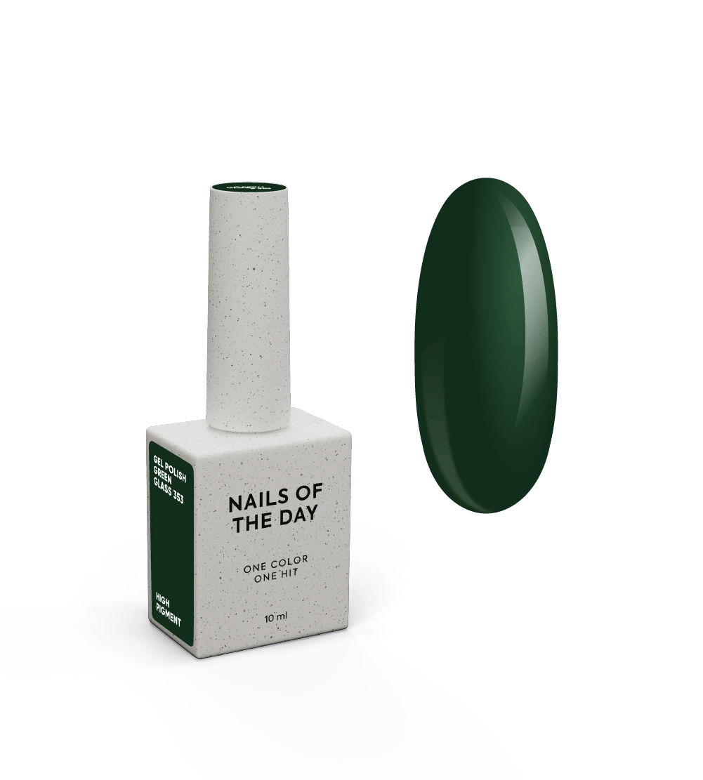 NAILSOFTHEDAY Let's Special Green glass — vernis gel émeraude pour ongles couvrant en une seule couche, 10 ml