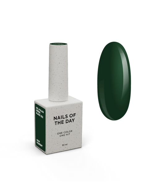NAILSOFTHEDAY Let's Special Green glass — vernis gel émeraude pour ongles couvrant en une seule couche, 10 ml
