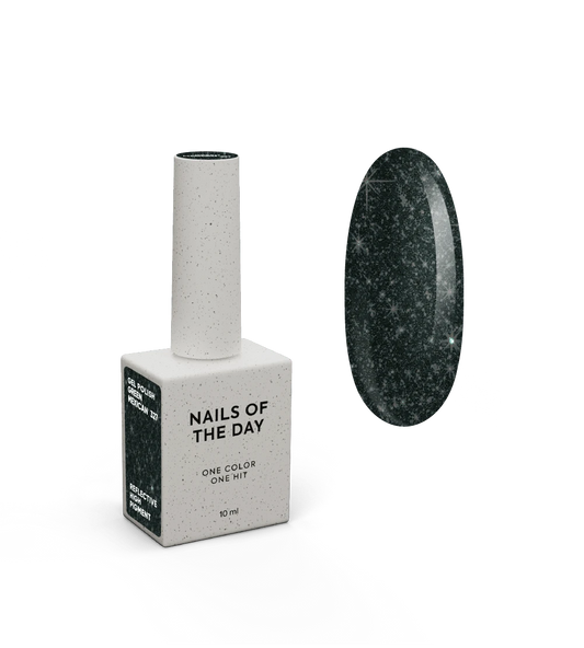 NAILSOFTHENIGHT Verniz gel mexicano verde — verniz gel reflector verde escuro para unhas, 10 ml