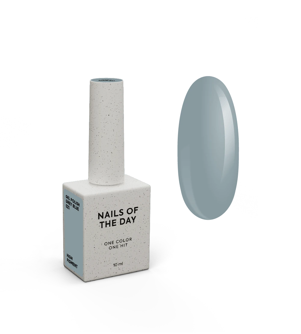 NAILSOFTHEDAY Let's special Grey blue — verniz gel cinzento-azulado cobrindo numa camada, 10 ml