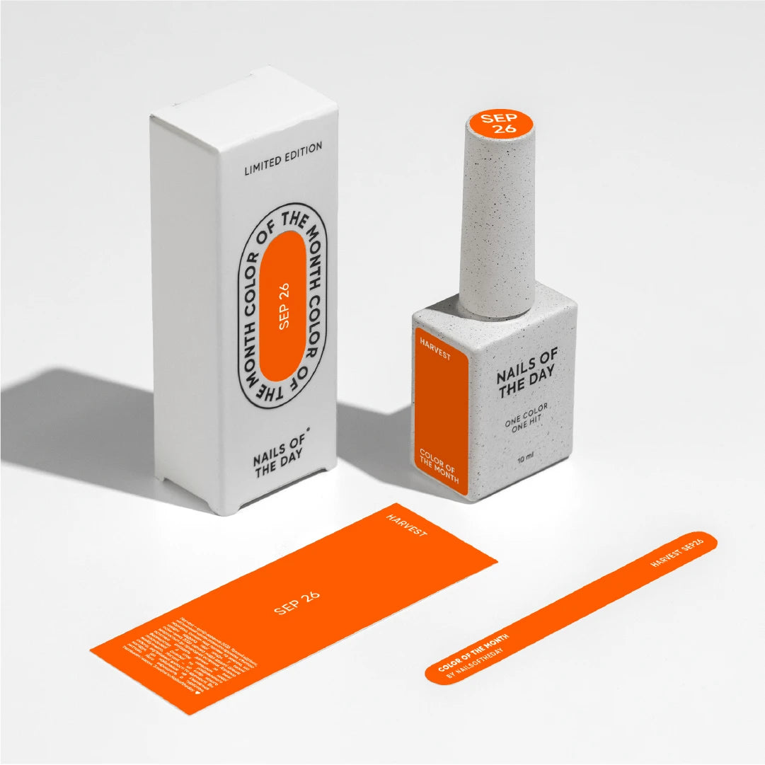 NAILSOFTHEDAY Color of the Month September 2026 Harvest — Orange, deckend in nur einer Schicht, 10 ml