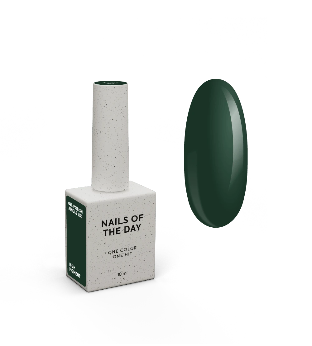 NAILSOFTHEDAY Let’s Special Jungle — esmalte semipermanente verde oscuro para uñas, que cubre en una sola capa, 10 ml.
