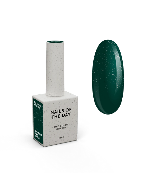 NAILSOFTHENIGHT Let's special Kevin — verniz gel verde escuro com reflexos refletores de luz para unhas cobrindo uma camada, 10 ml