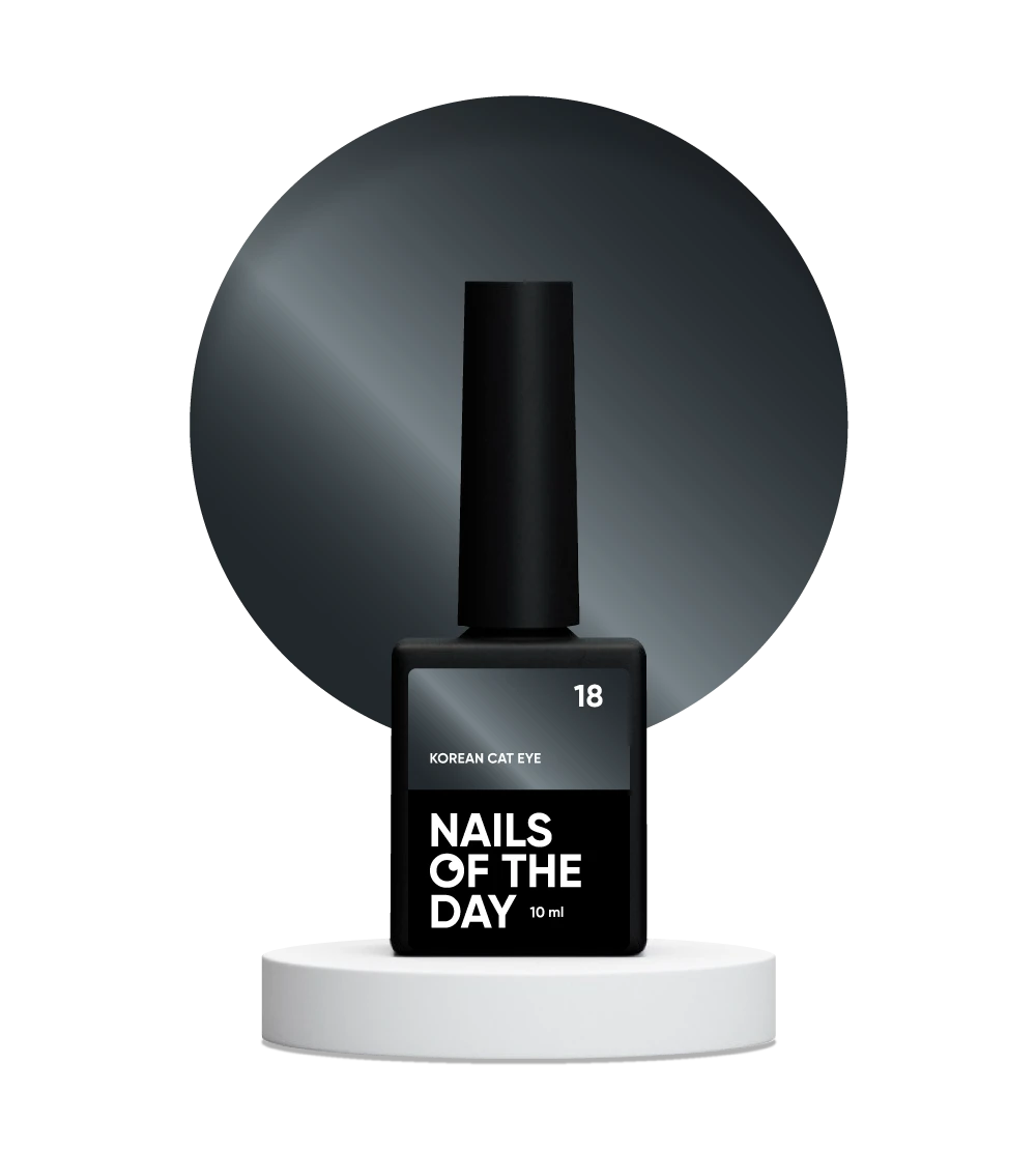 NAILSOFTHEDAY Korean Cat Eye 18 – esmalte semipermanente  efecto ojo de gato azul oscuro, 10 ml.