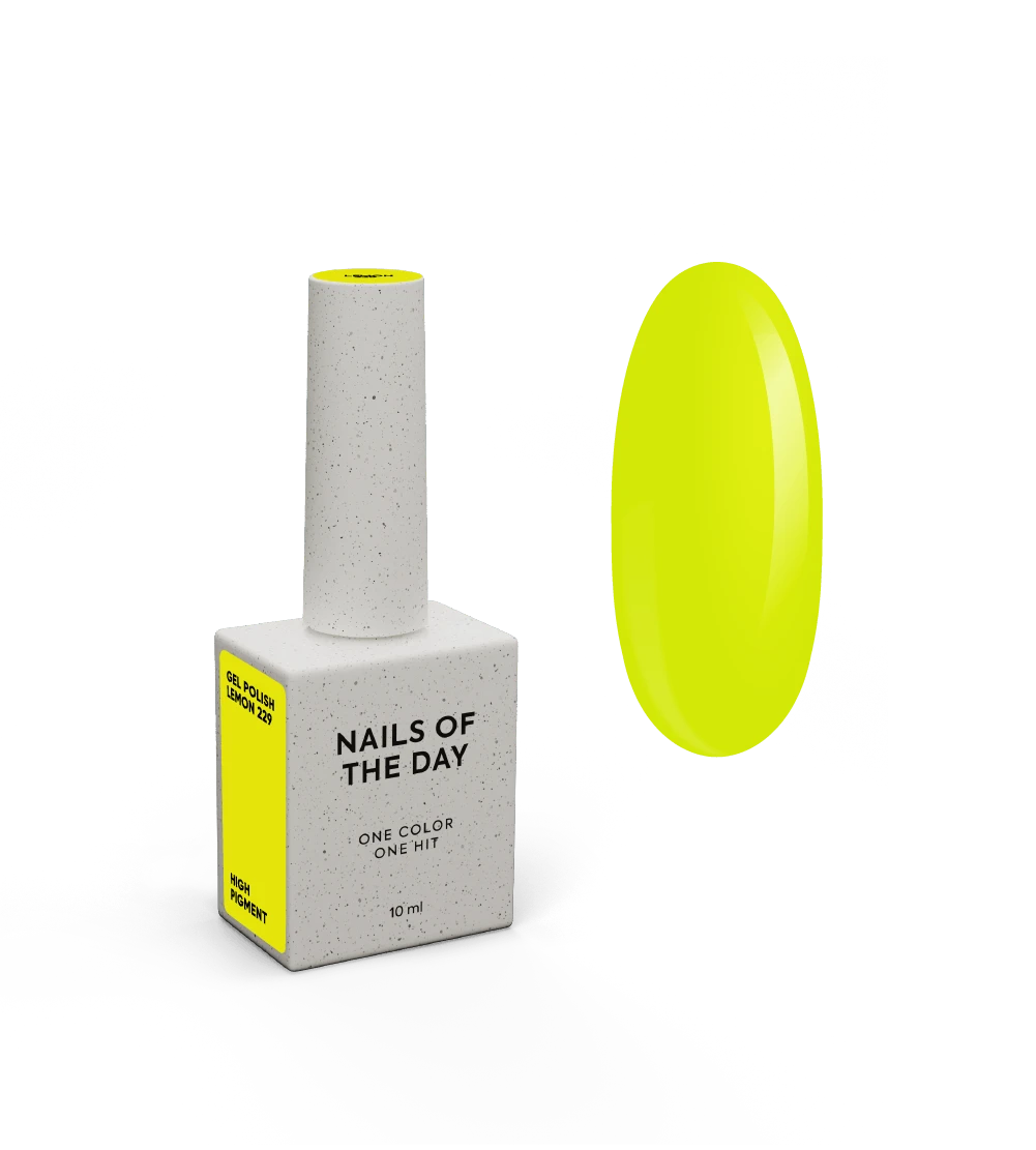NAILSOFTHEDAY Let's Special Lemon - un vernis gel spécial néon-citron superposé en une seule couche, 10 ml