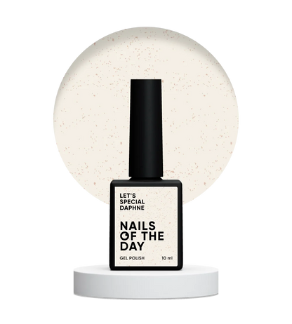 NAILSOFTHEDAY Let's special Daphne - milky with golden melt gel nail polish, 10 ml