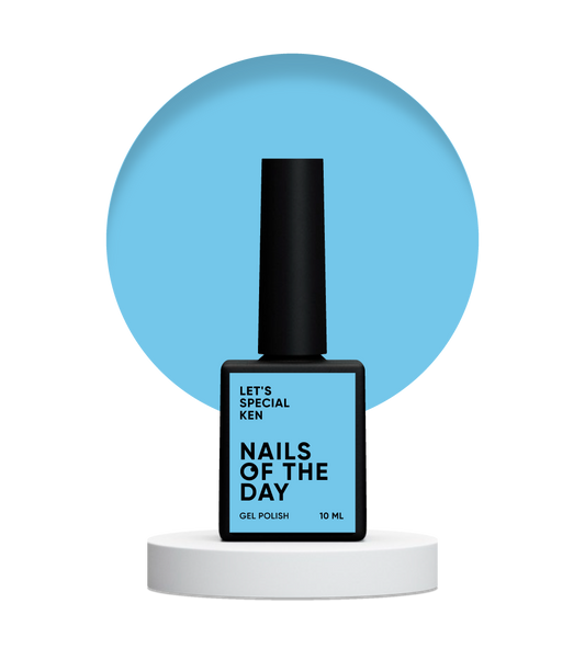 NAILSOFTHEDAY Let's special Ken — a special sky blue gel nail polish that overlaps in one layer, 10 ml