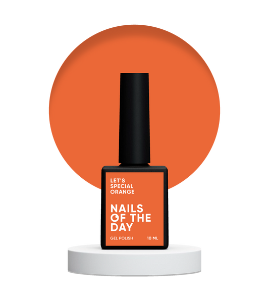 NAILSOFTHEDAY Let's special Orange - special orange/carrot gel nail polish overlapping in one layer, 10 ml