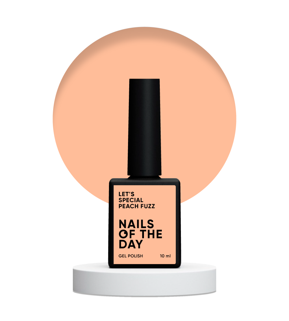 NAILSOFTHEDAY Let's special Peach Fuzz — ніжно-персиковий гель–лак для нігтів, що перекриває в один шар, 10 мл