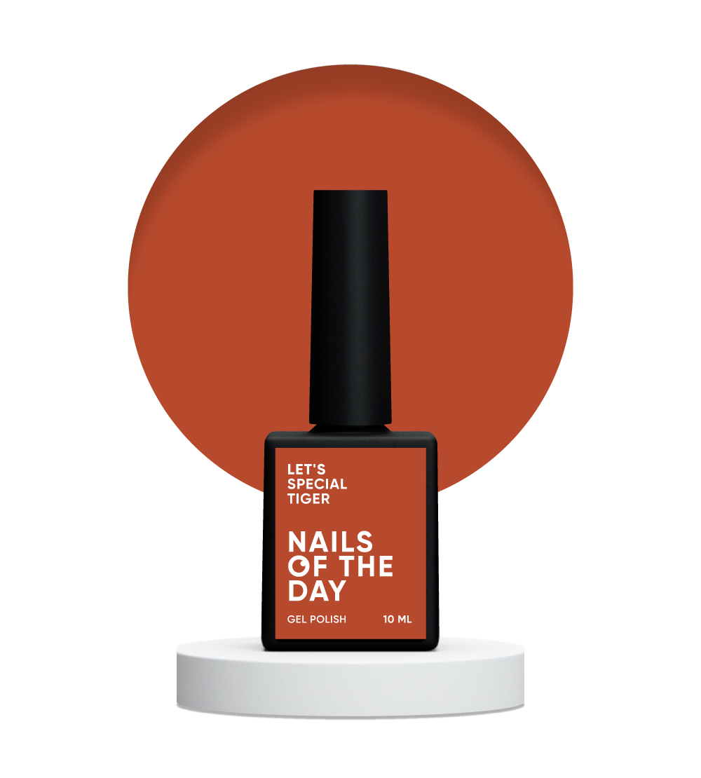 NAILSOFTHEDAY Let's special Tiger — carrot gel polish for nails covering one layer, 10 ml