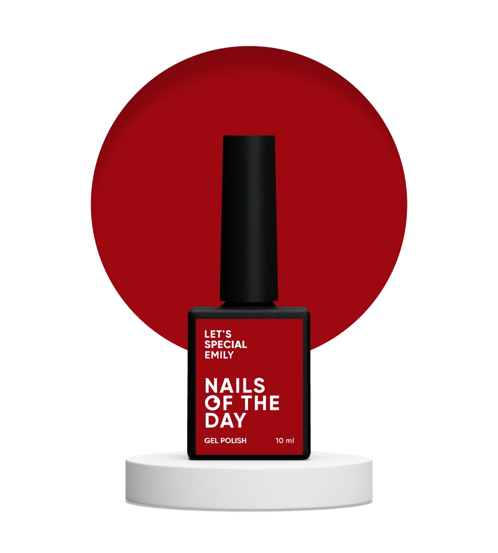 NAILSOFTHEDAY Let's Special Emily - deep red one-coat gel nail polish, 10 ml