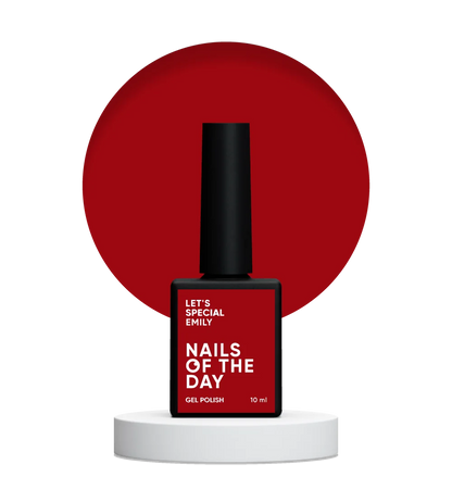 NAILSOFTHEDAY Let's Special Emily - deep red one-coat gel nail polish, 10 ml