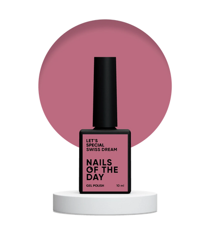 NAILSOFTHEDAY Let’s Special Swiss Dream — esmalte semipermanente en un tono rosa polvoriento, que cubre perfectamente en una sola capa, 10 ml.