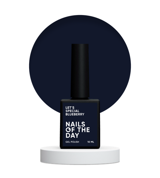 NAILSOFTHEDAY Let's special Blueberry - deep blue gel nail polish covering one layer, 10 ml