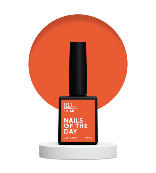 NAILSOFTHEDAY Let's special Titian - bright carrot gel nail polish covering one layer, 10 ml