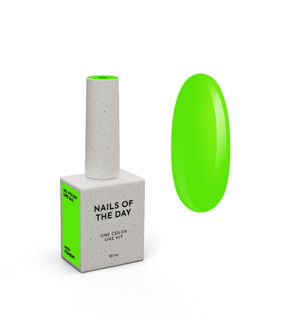 NAILSOFTHEDAY Let's special Lime - um verniz especial em gel néon-alface sobreposto numa camada, 10 ml