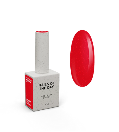 NAILSOFTHEDAY Rendiamo speciale Madonna: smalto gel rosso glitter coprente uno strato, 10 ml