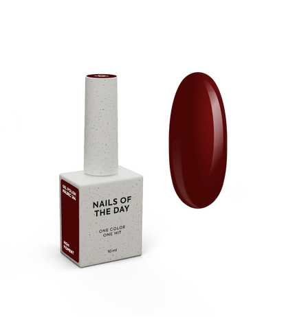 NAILSOFTHEDAY Gel Polish Malbec 364 – esmalte semipermanente burdeos oscuro y profundo, con cobertura en una sola capa, 10 ml
