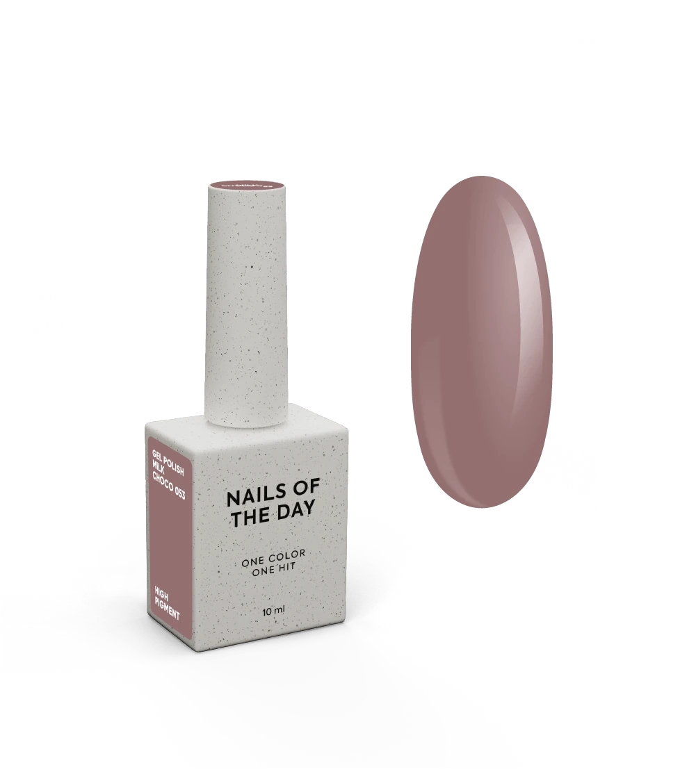 NAILSOFTHEDAY Let's Special Milk Choco: esmalte semipermanente color chocolate caliente para uñas que cubre una capa, 10 ml