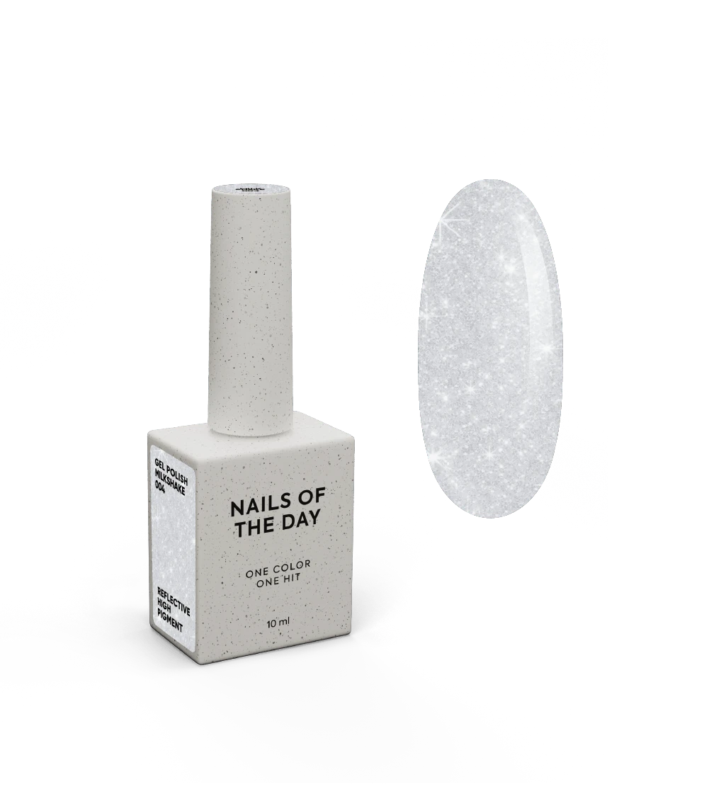 NAILSOFTHEDAY Gel Polish Milkshake 004 – Vernis semi-permanent réfléchissant couleur lait, 10 ml