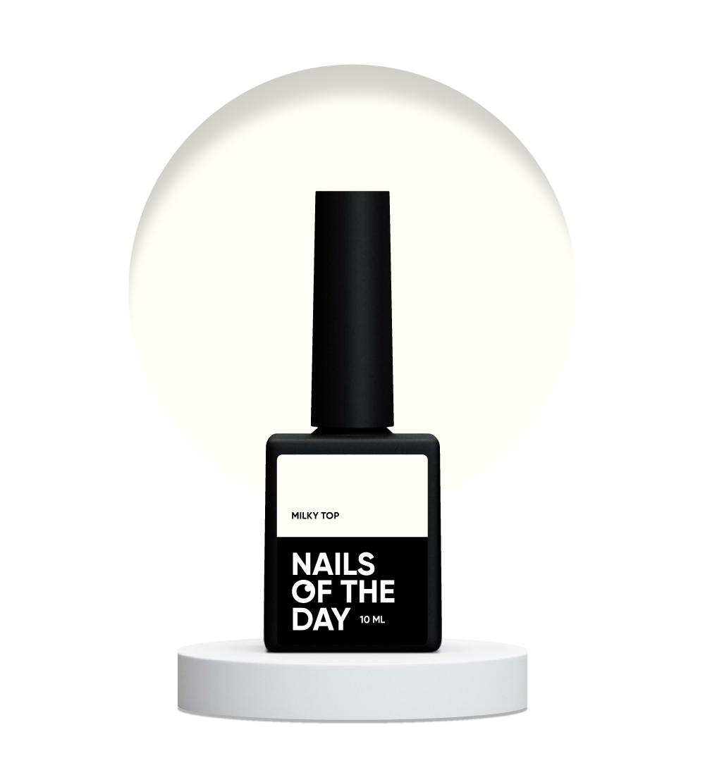 NAILSOFTHEDAY Milky top – top suave lechosa sin capa pegajosa para uñas, 10 ml