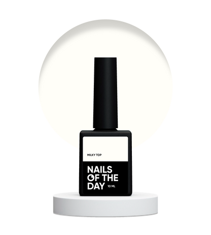 NAILSOFTHEDAY Milky top – top suave lechosa sin capa pegajosa para uñas, 10 ml