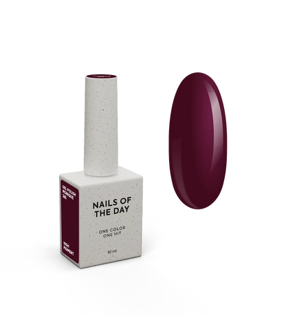 NAILSOFTHEDAY Let's special Monique - verniz gel ameixa escura cobrindo uma camada, 10 ml