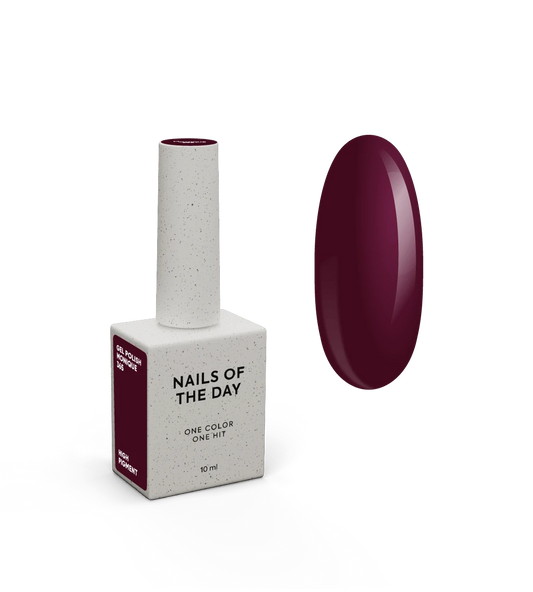 NAILSOFTHEDAY Let's special Monique - verniz gel ameixa escura cobrindo uma camada, 10 ml