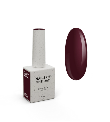 NAILSOFTHEDAY Gel Polish Odesa Black 366 – esmalte semipermanente tono vino muy oscuro, casi negro, con cobertura en una sola capa, 10 ml
