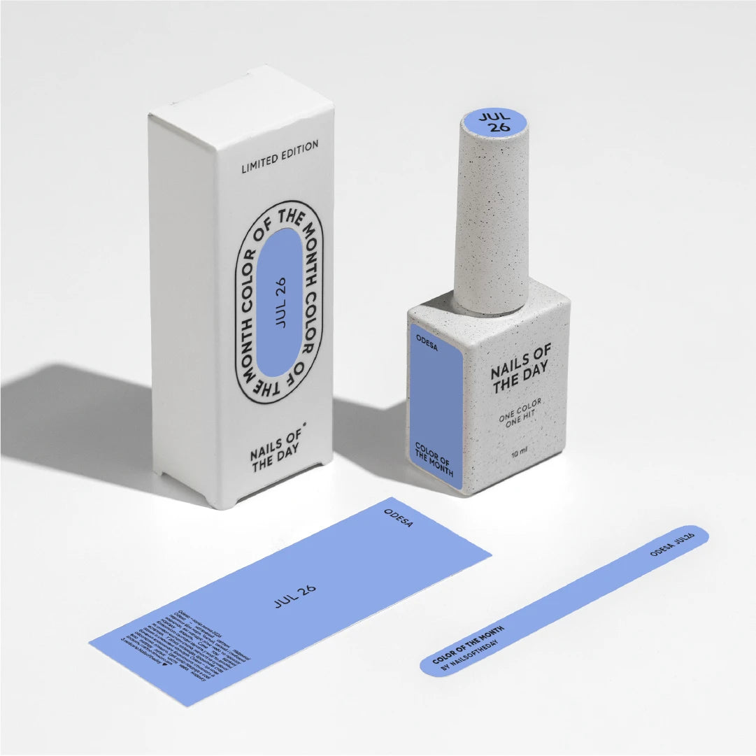 NAILSOFTHEDAY Color of the Month – Julio 2026
Odesa — azul de alta cobertura en una sola capa, 10 ml